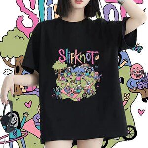 Slipknot Classic T-Shirt Retro Metal Band Tee Unisex Rock Shirt Heavy Metal Fan